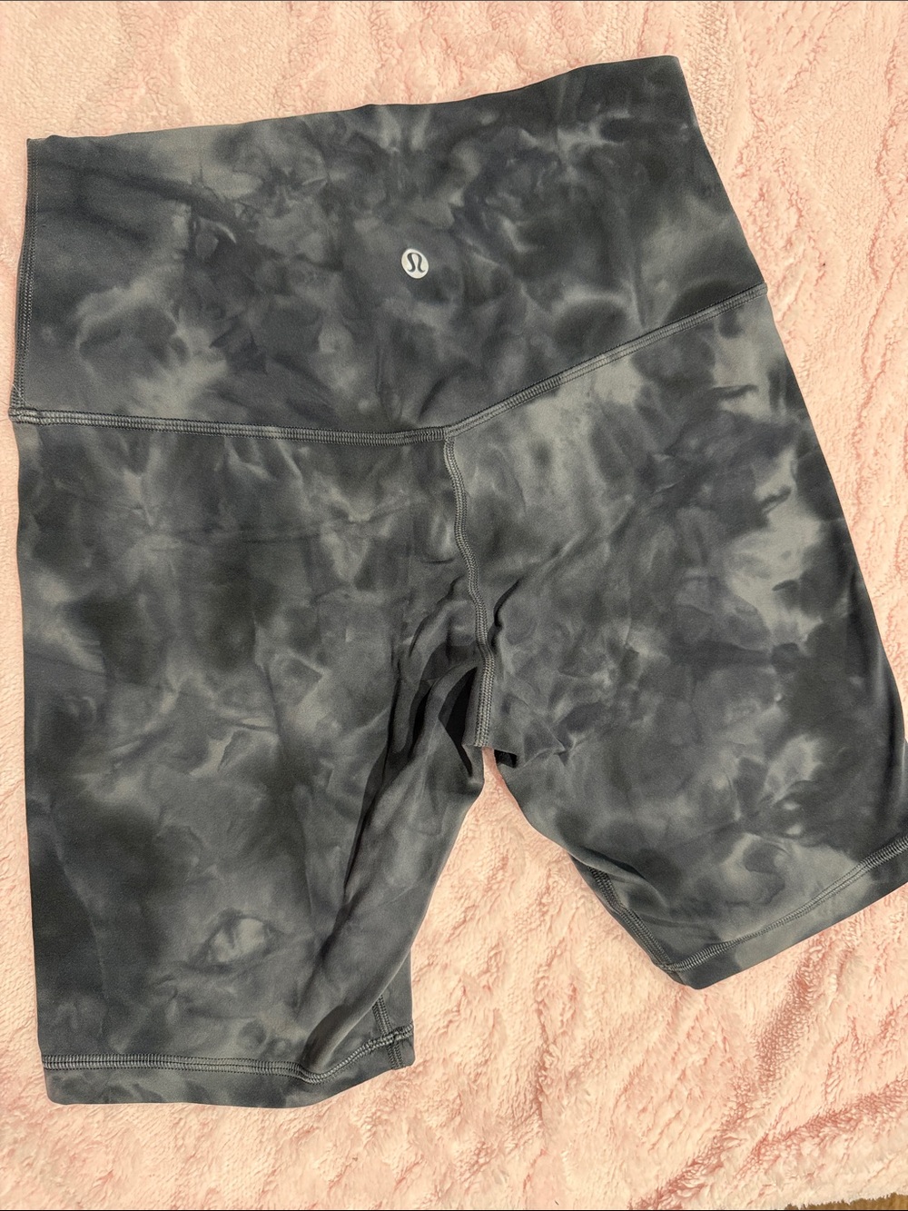 lululemon athletica Black Tie-Dye High-Rise Athletic Shorts
